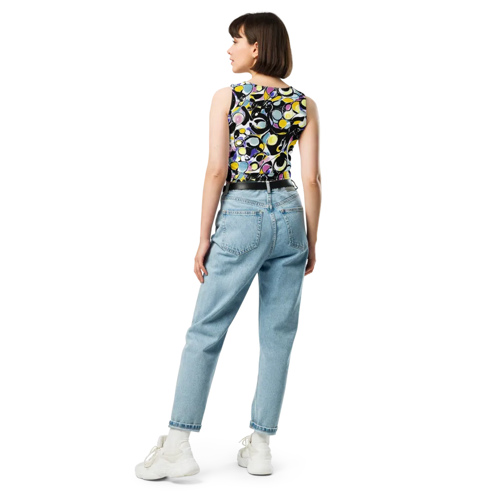 Electric Bubblegum on Crop Top — Back
