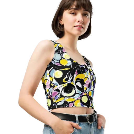 Electric Bubblegum on a Crop Top