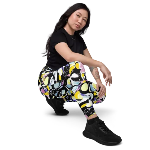 Electric Bubblegum on a Leggings with Pockets