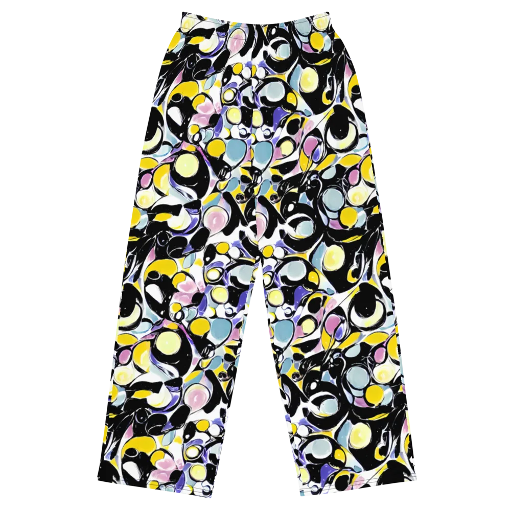 Electric Bubblegum on Wide-Leg Pants — Front