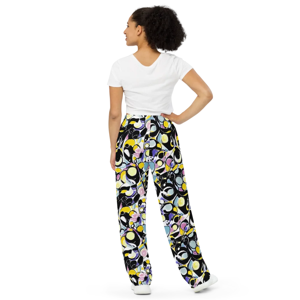 Electric Bubblegum on Wide-Leg Pants — Back