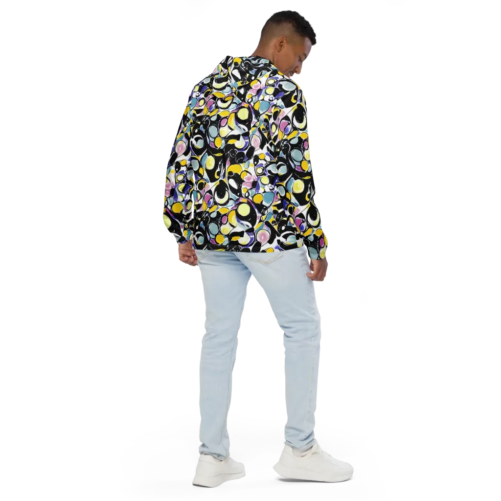 Electric Bubblegum on Men's Windbreaker — Back