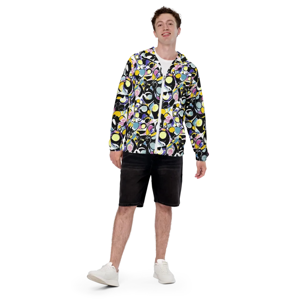 Electric Bubblegum on Men's Windbreaker — Front