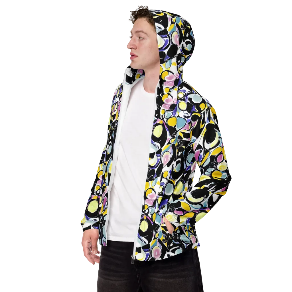 Electric Bubblegum on Men's Windbreaker — Left Front