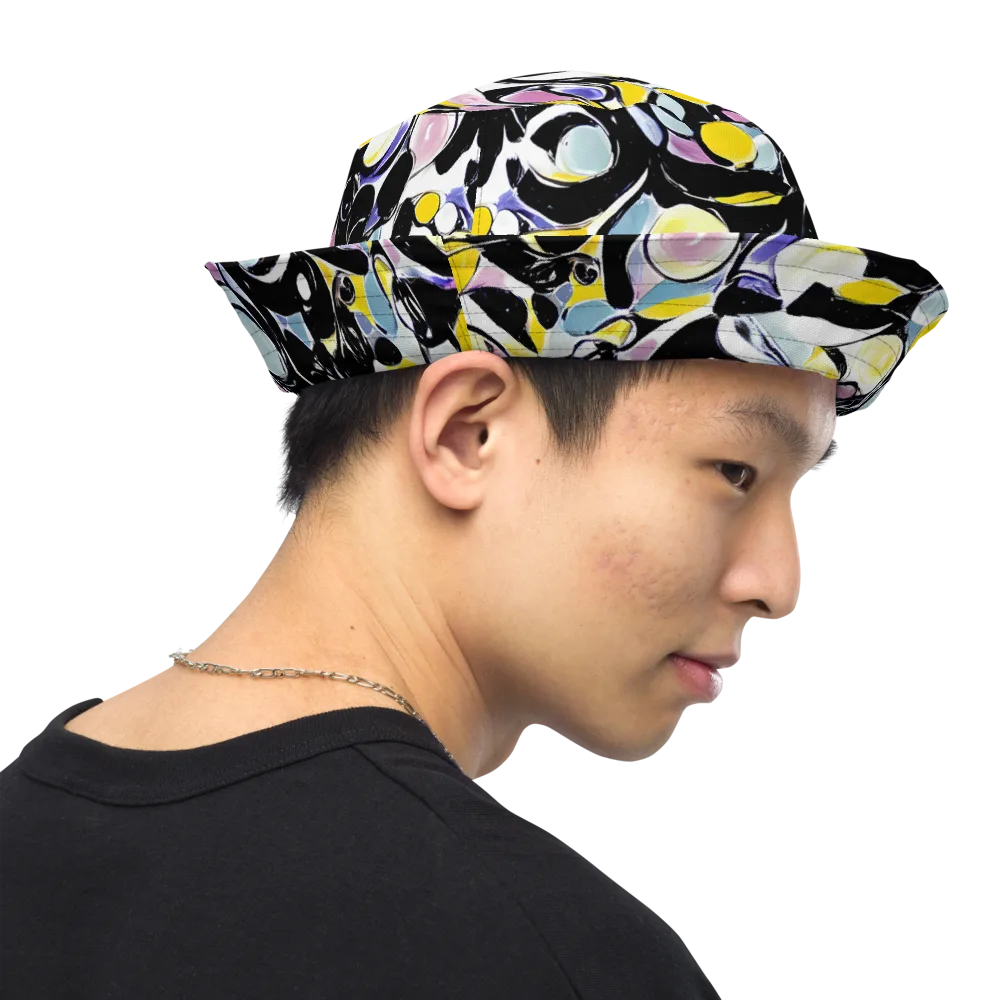 Electric Bubblegum on Reversible Bucket Hat — Right Outside