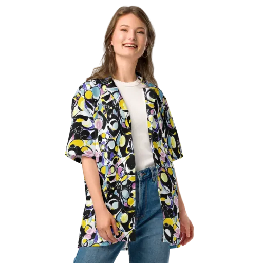 Electric Bubblegum on a Button Shirt