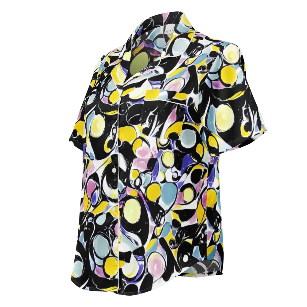 Electric Bubblegum on Women's Short Sleeve Pajama Top — Left Front