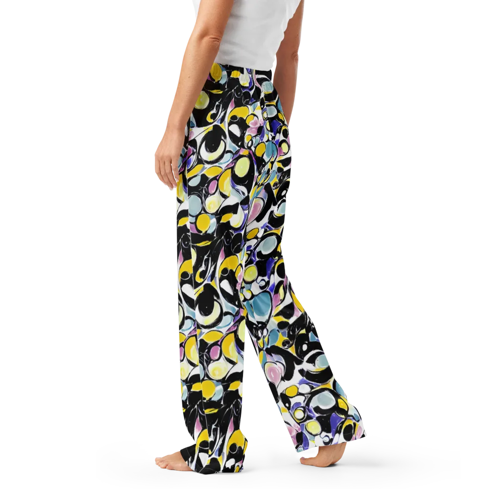 Electric Bubblegum on Women's Pajama Pants — Left
