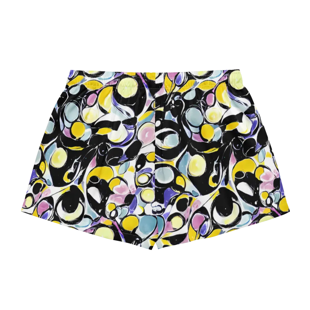 Electric Bubblegum on Women's Pajama Shorts — Back