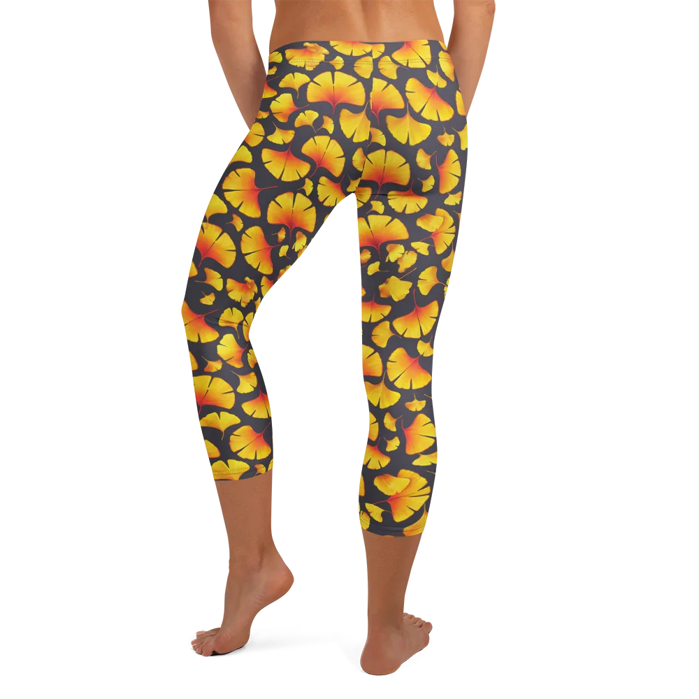 Autumn Radiance on Capri Leggings — Back