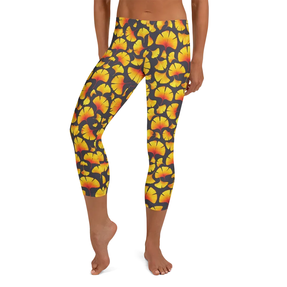 Autumn Radiance on Capri Leggings — Front