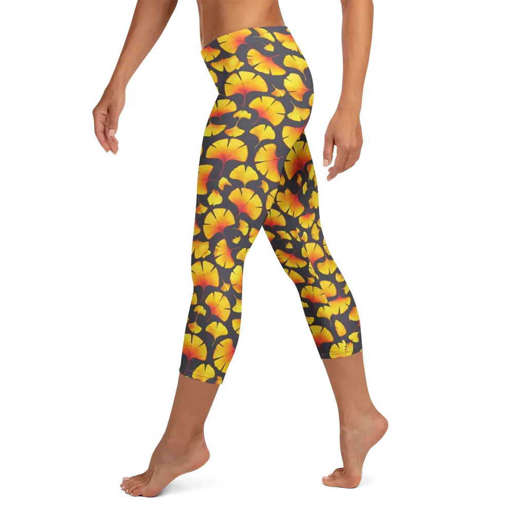 Autumn Radiance on Capri Leggings — Left