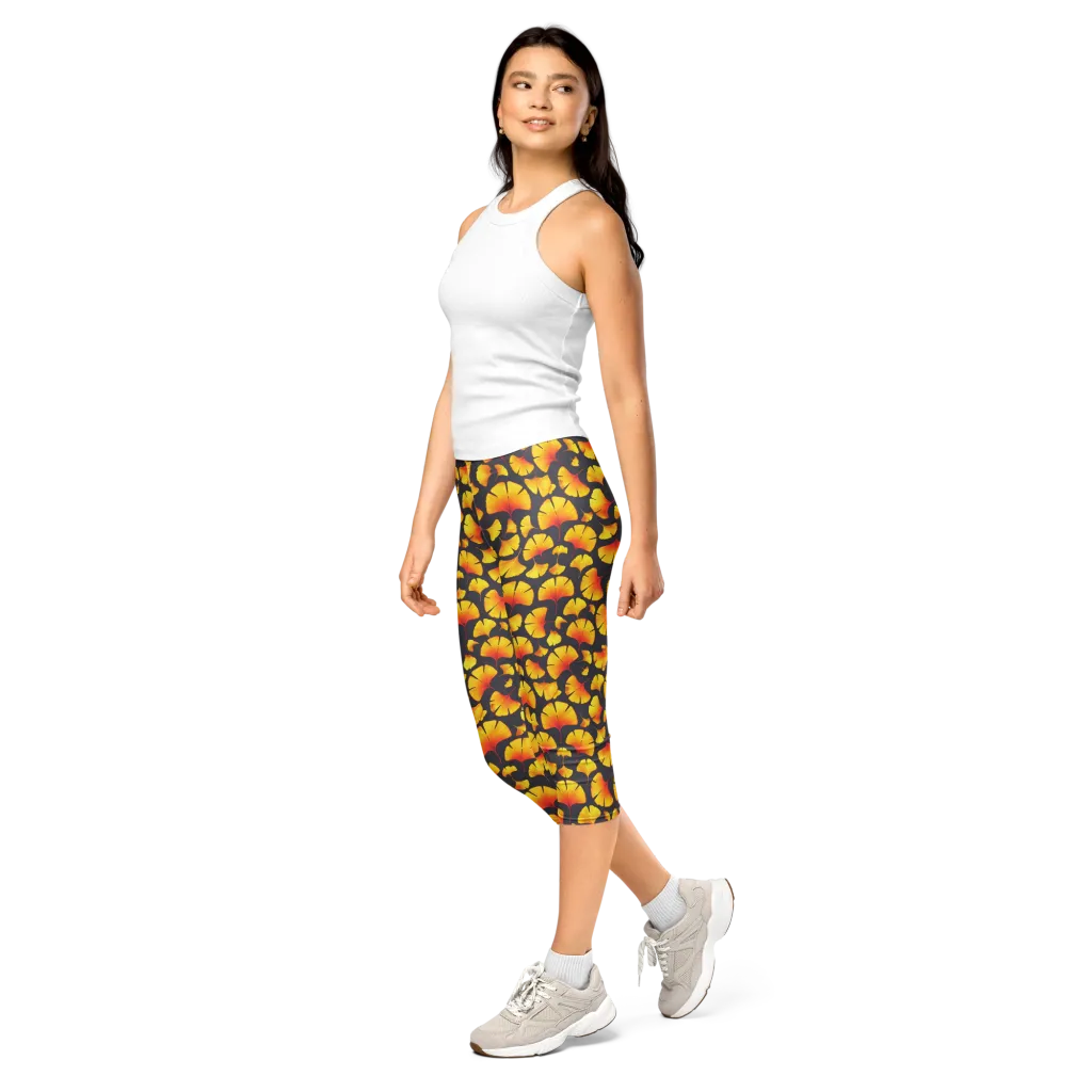 Autumn Radiance on Capri Leggings — Left Front