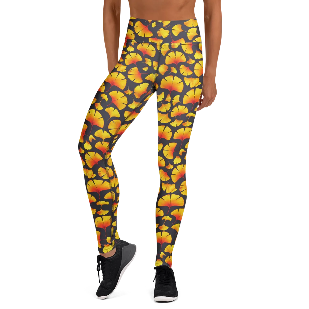 Autumn Radiance on Yoga Leggings — Front