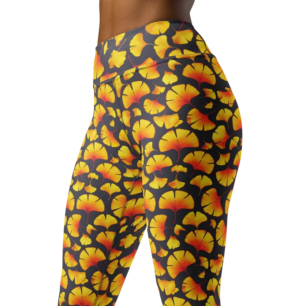 Autumn Radiance on Yoga Leggings — Left Front
