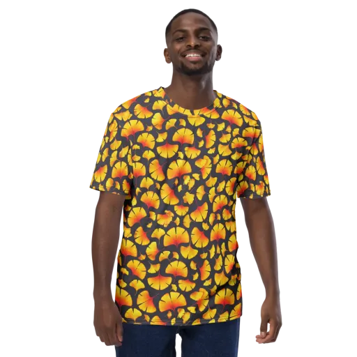 Autumn Radiance on a Men's Crew Neck T-Shirt