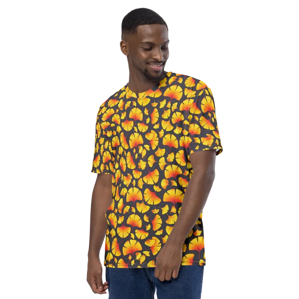 Autumn Radiance on Men's Crew Neck T-Shirt — Left
