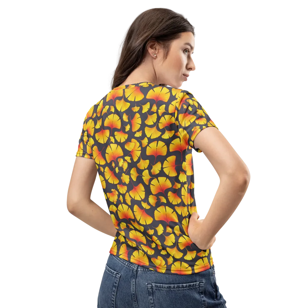 Autumn Radiance on Women's Crew Neck T-Shirt — Back