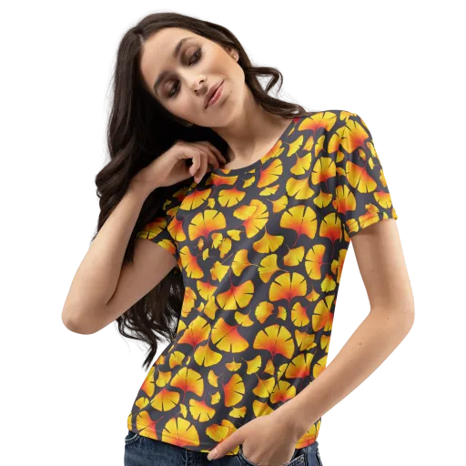 Autumn Radiance on a Women's Crew Neck T-Shirt