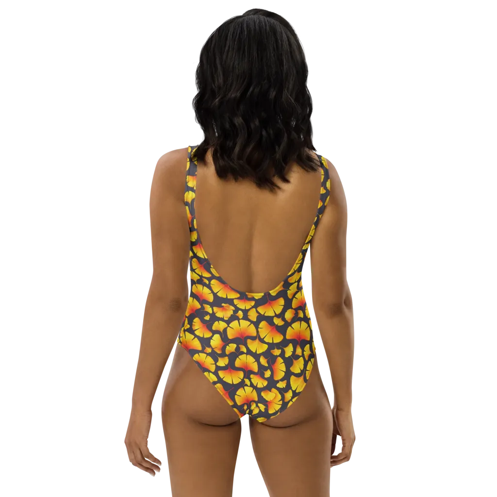 Autumn Radiance on One-Piece Swimsuit — Back