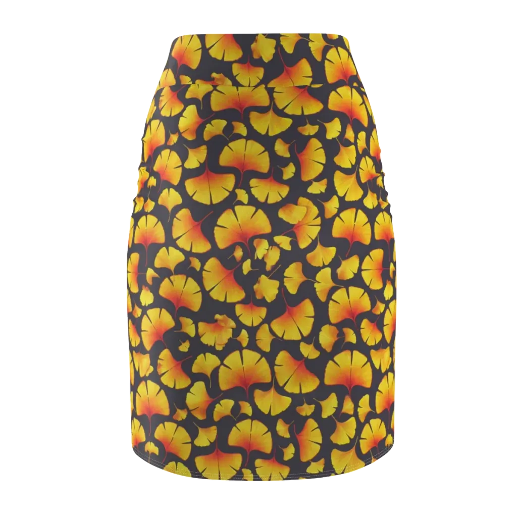 Autumn Radiance on Pencil Skirt — Back