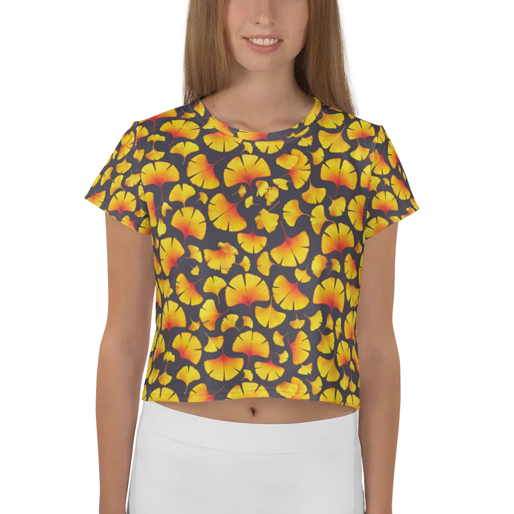 Autumn Radiance on Crop Tee — Front