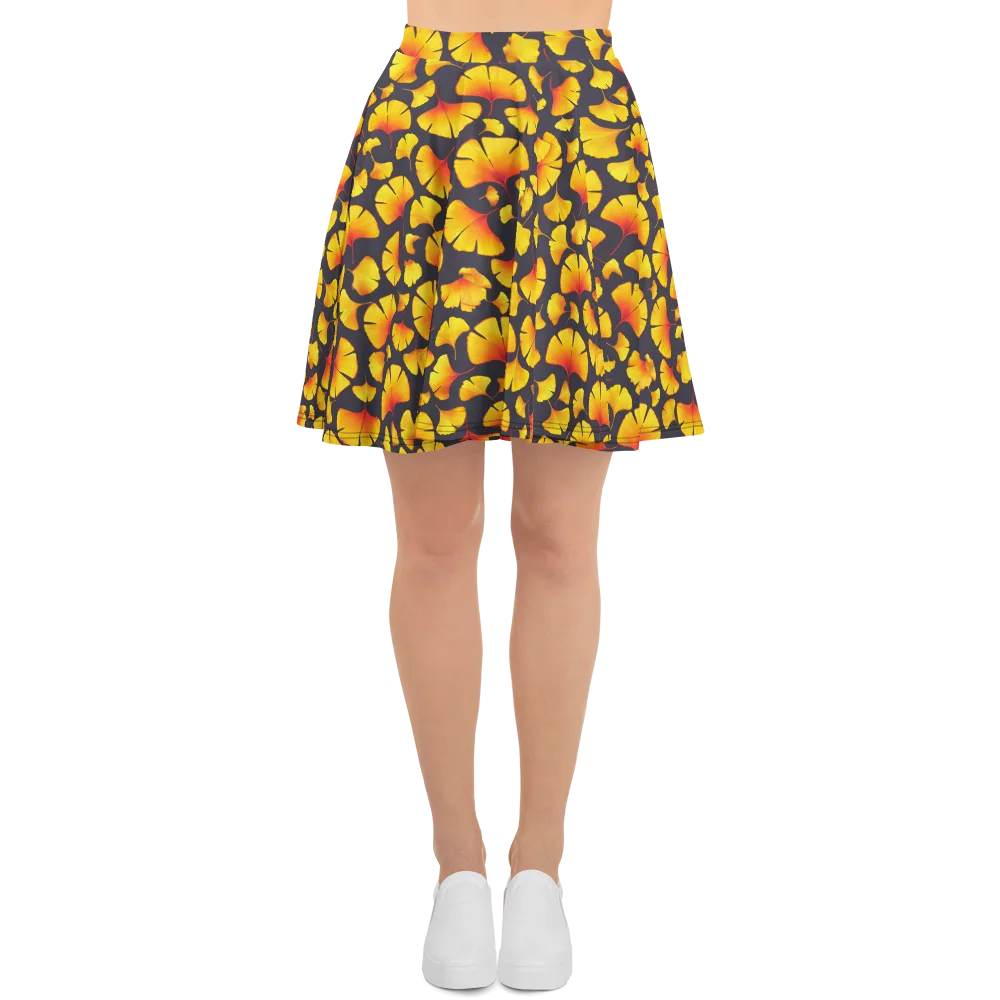 Autumn Radiance on Skater Skirt — Front