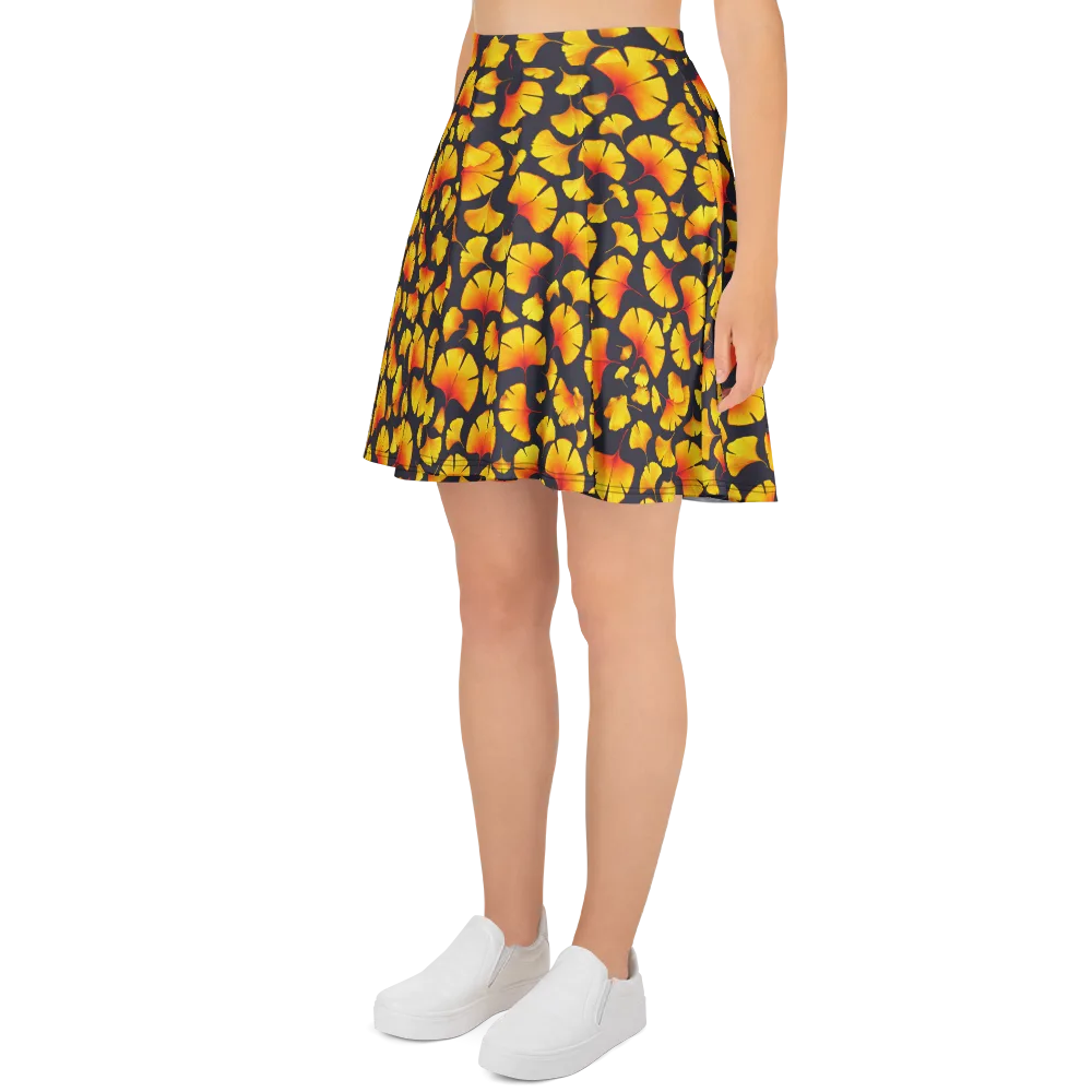 Autumn Radiance on Skater Skirt — Left