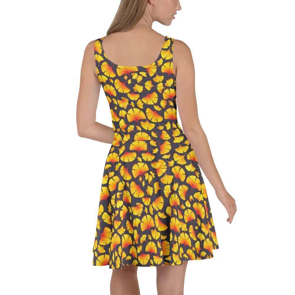 Autumn Radiance on Skater Dress — Back