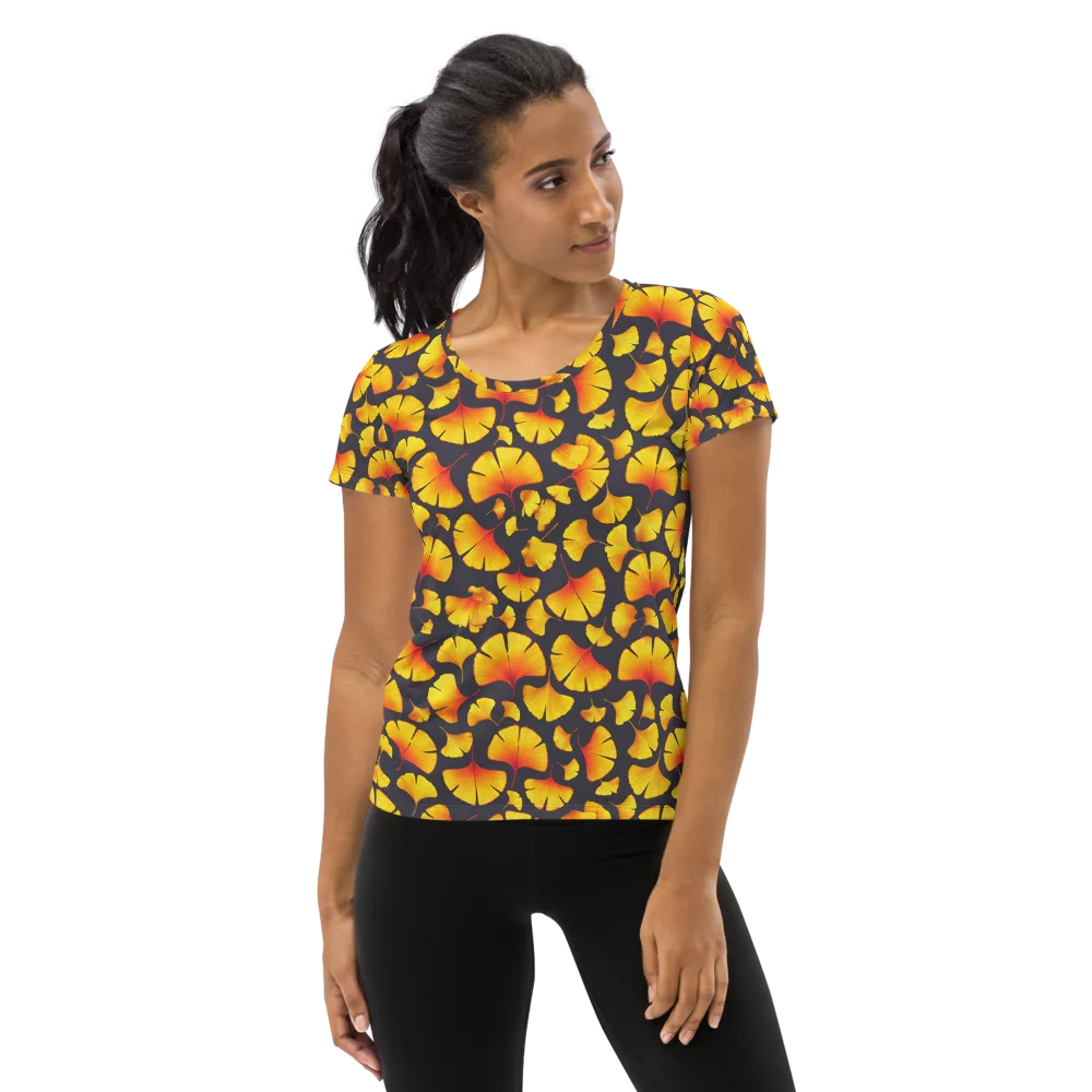 Autumn Radiance on Women's Athletic T-Shirt — Front