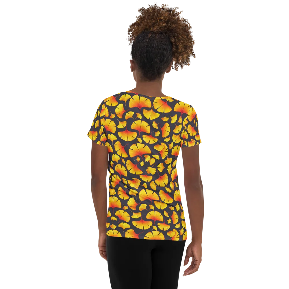Autumn Radiance on Women's Athletic T-Shirt — Back