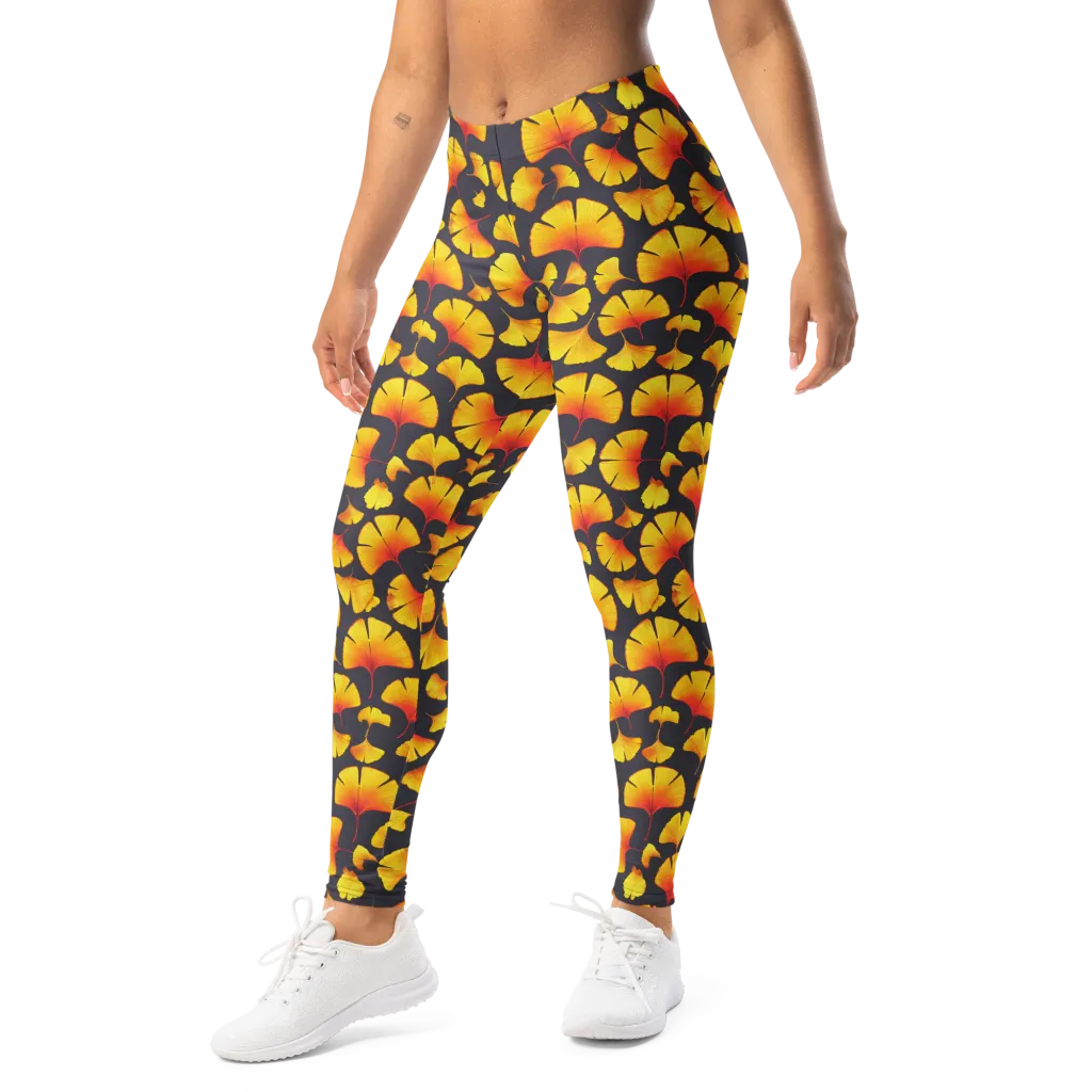 Autumn Radiance on Leggings — Left Front