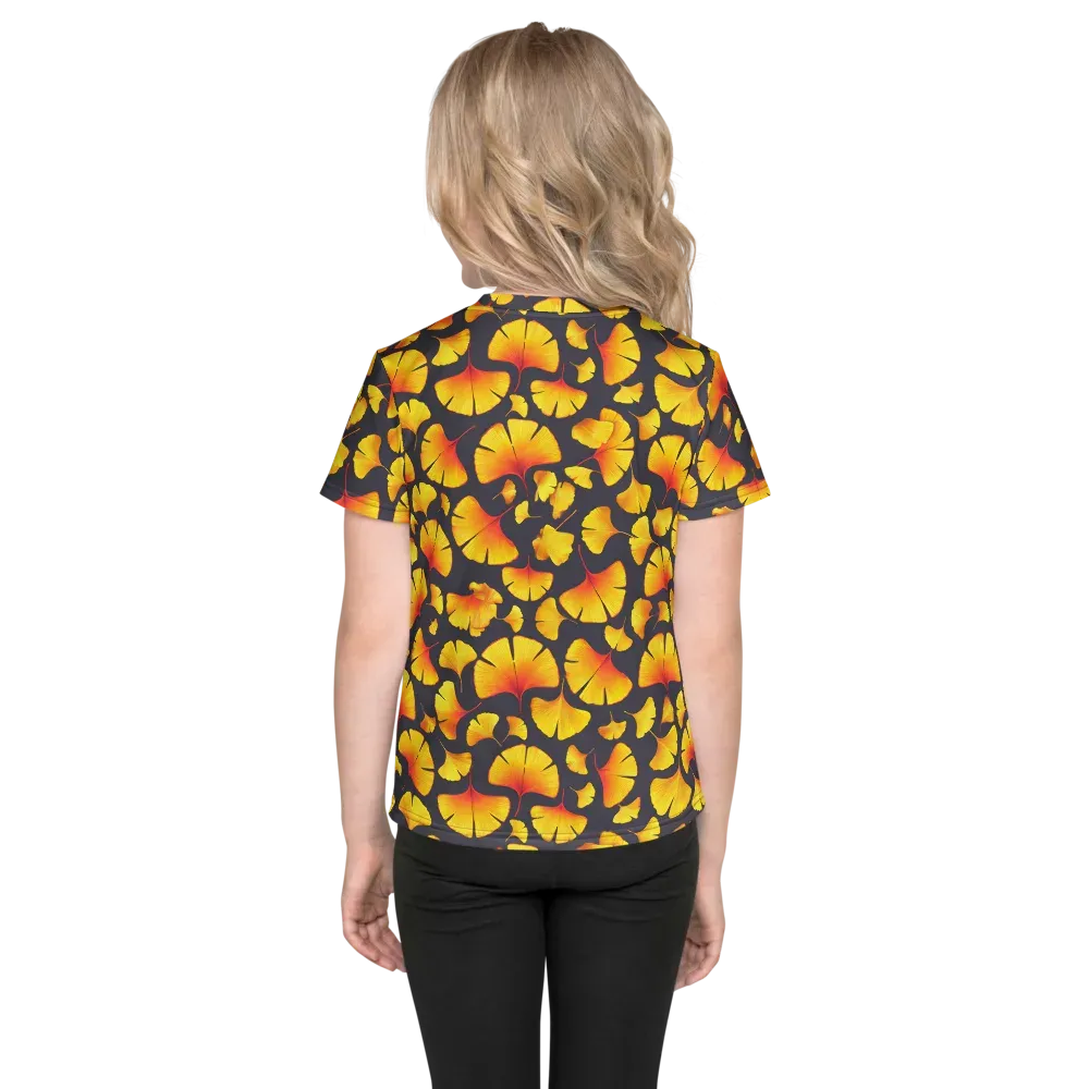 Autumn Radiance on Kids Crew Neck T-Shirt — Back