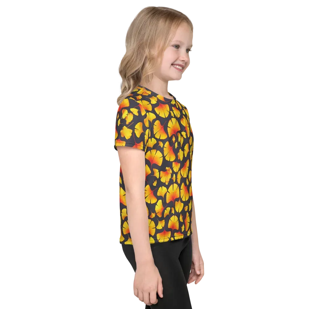 Autumn Radiance on Kids Crew Neck T-Shirt — Right