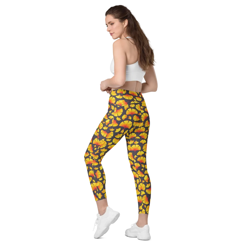Autumn Radiance on Leggings with Pockets — Left Back