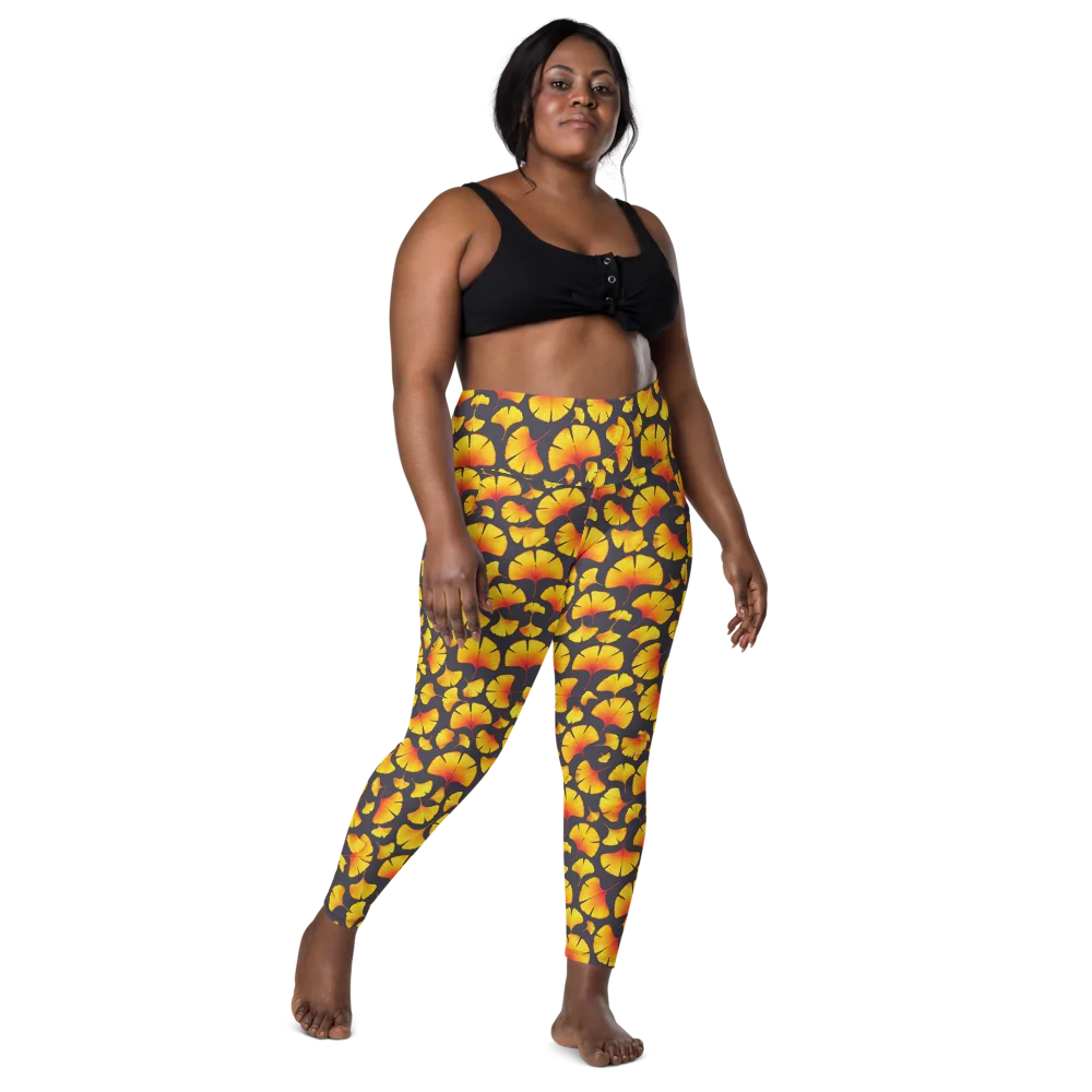 Autumn Radiance on Leggings with Pockets — Front