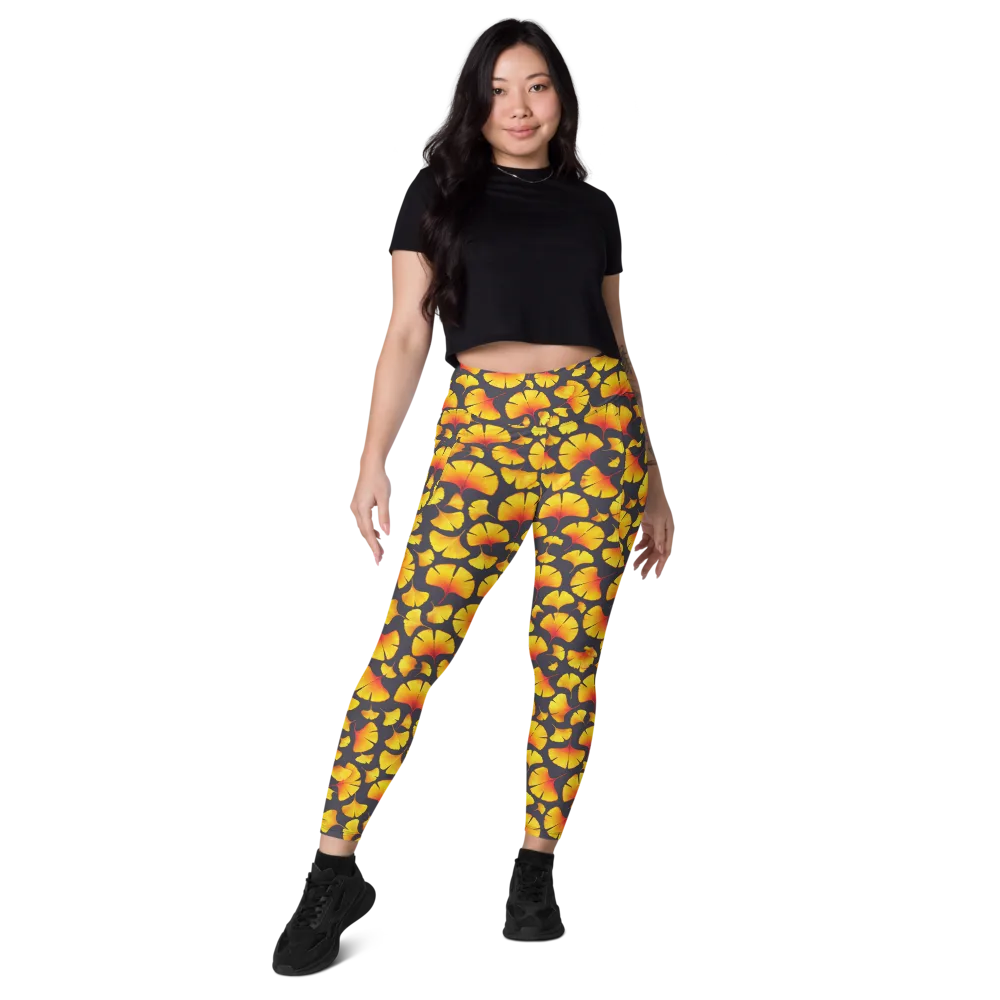 Autumn Radiance on Leggings with Pockets — Front