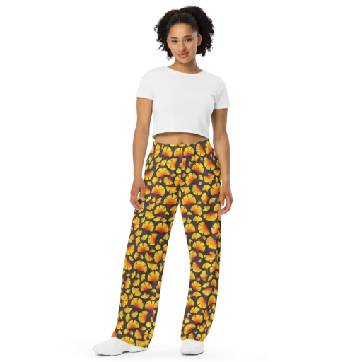 Autumn Radiance on a Wide-Leg Pants