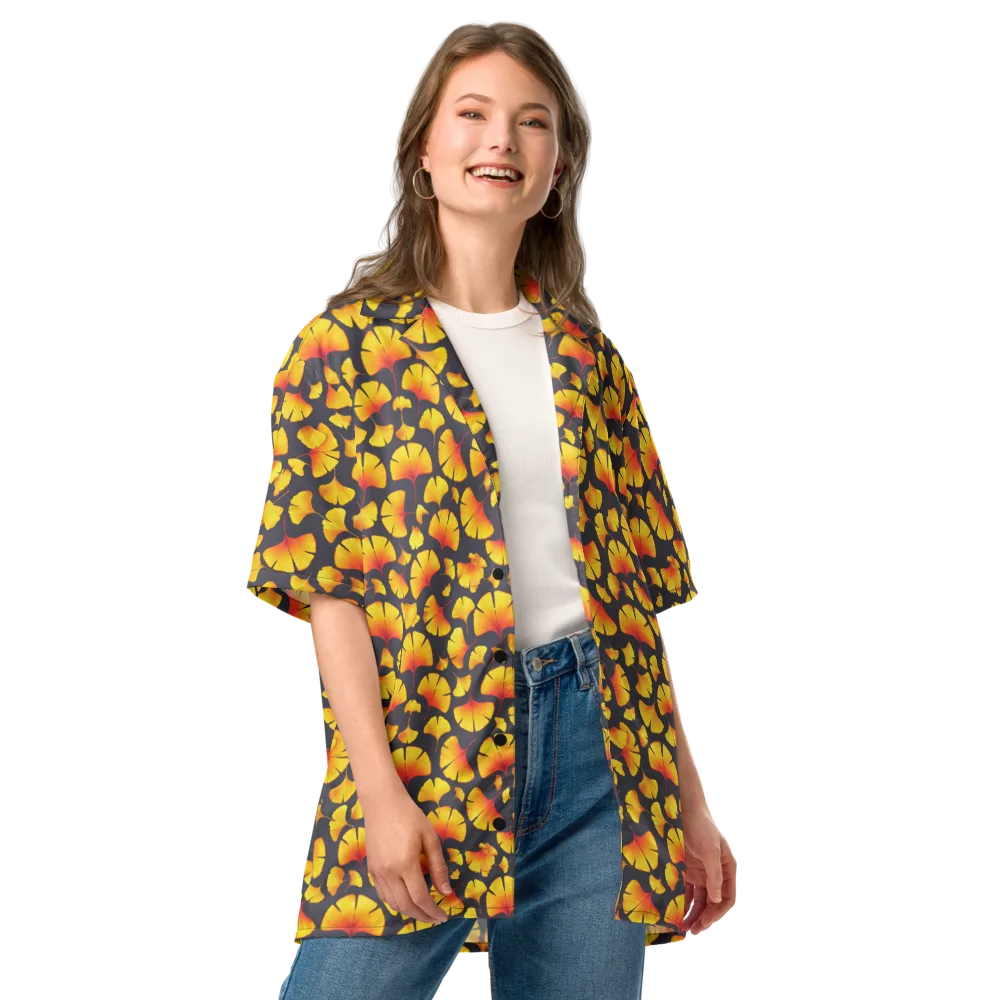 Autumn Radiance on Button Shirt — Front