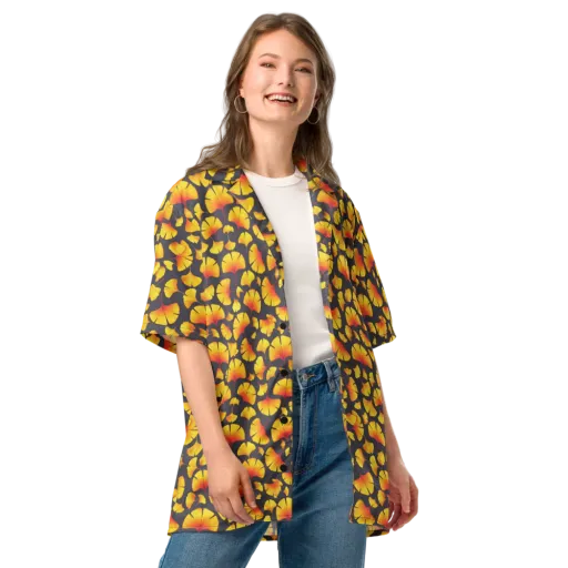 Autumn Radiance on a Button Shirt