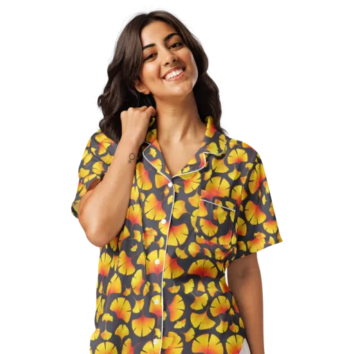 Autumn Radiance on a Women's Short Sleeve Pajama Top