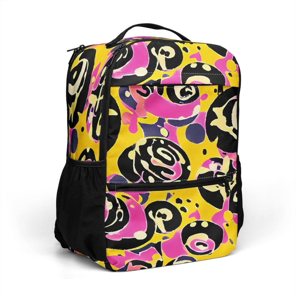 Neon Ink Parade on Utility Backpack — Right Front