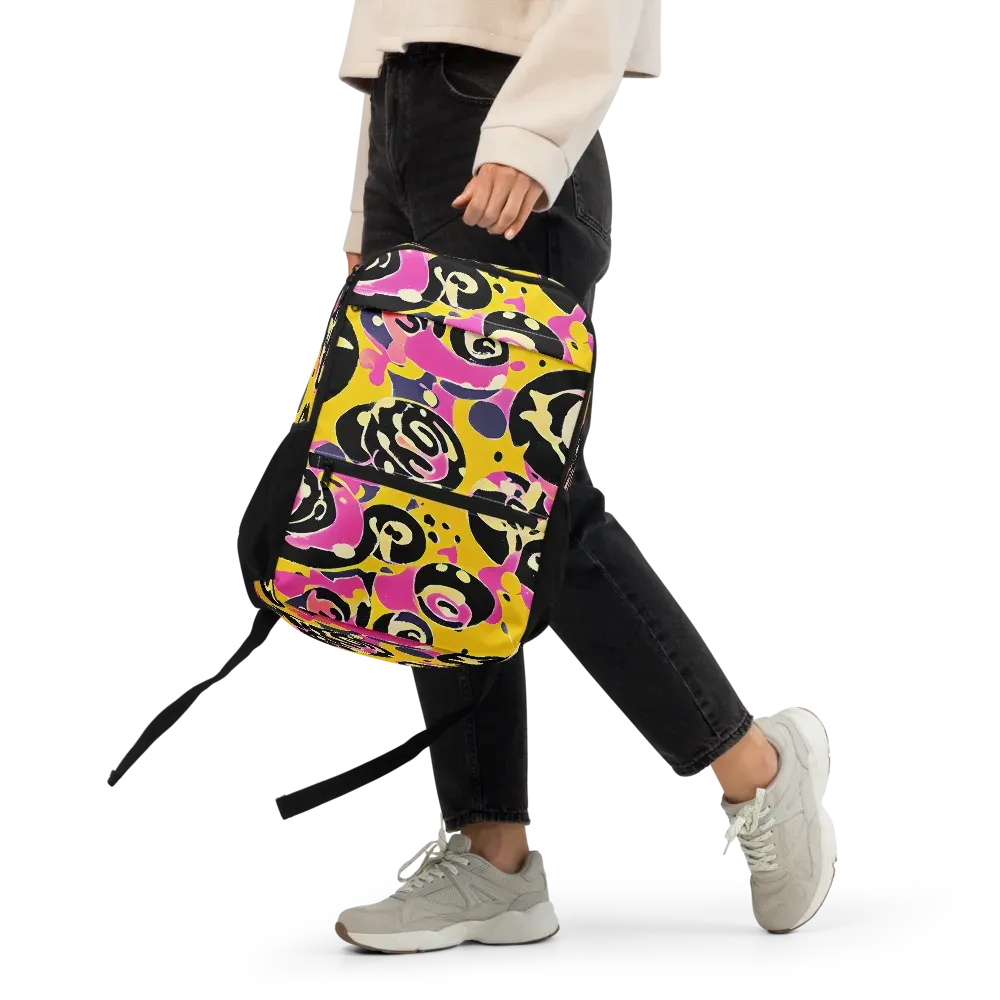 Neon Ink Parade on Utility Backpack — Front