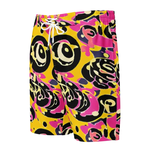Neon Ink Parade on a Men's Board Shorts