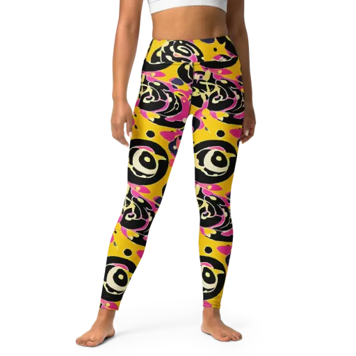 Neon Ink Parade on a Yoga Leggings