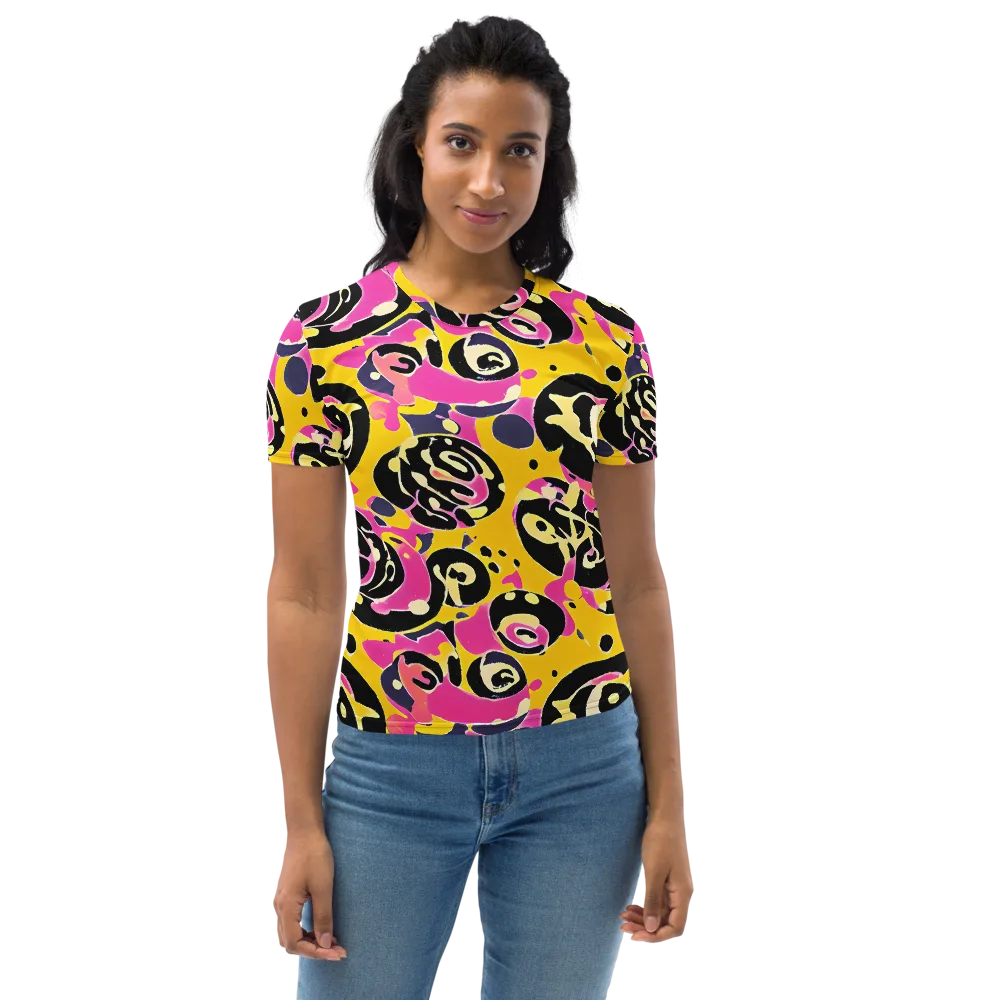 Neon Ink Parade on Women's Crew Neck T-Shirt — Front