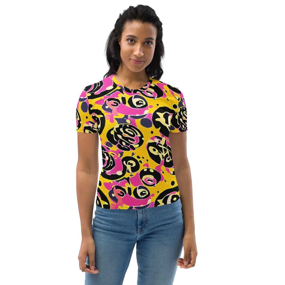 Neon Ink Parade on Women's Crew Neck T-Shirt — Front