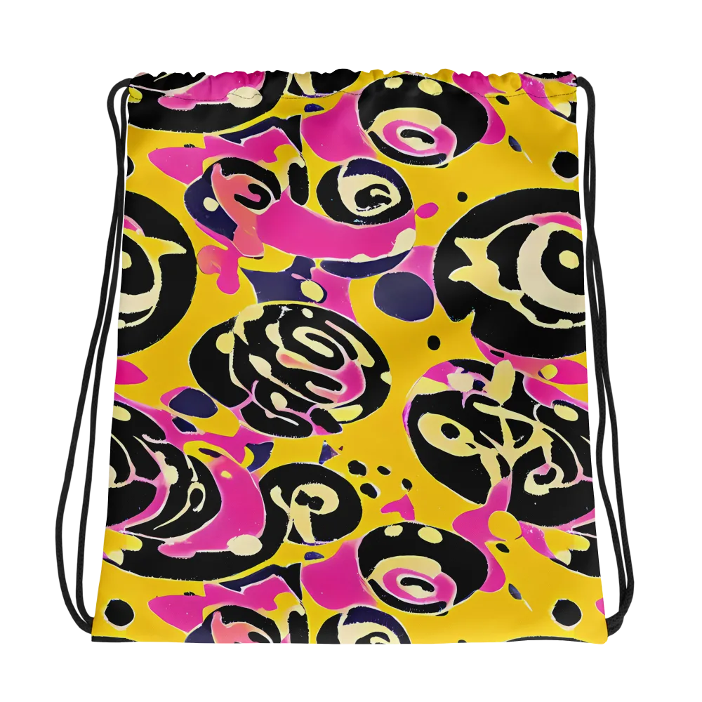 Neon Ink Parade on Drawstring Bag — Photo