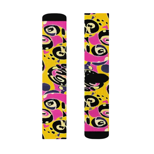 Neon Ink Parade on a Socks