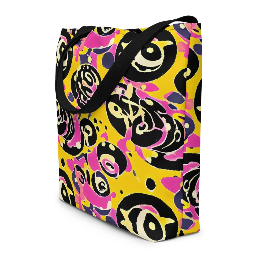 Neon Ink Parade on Large Tote Bag W/ Pocket — Front